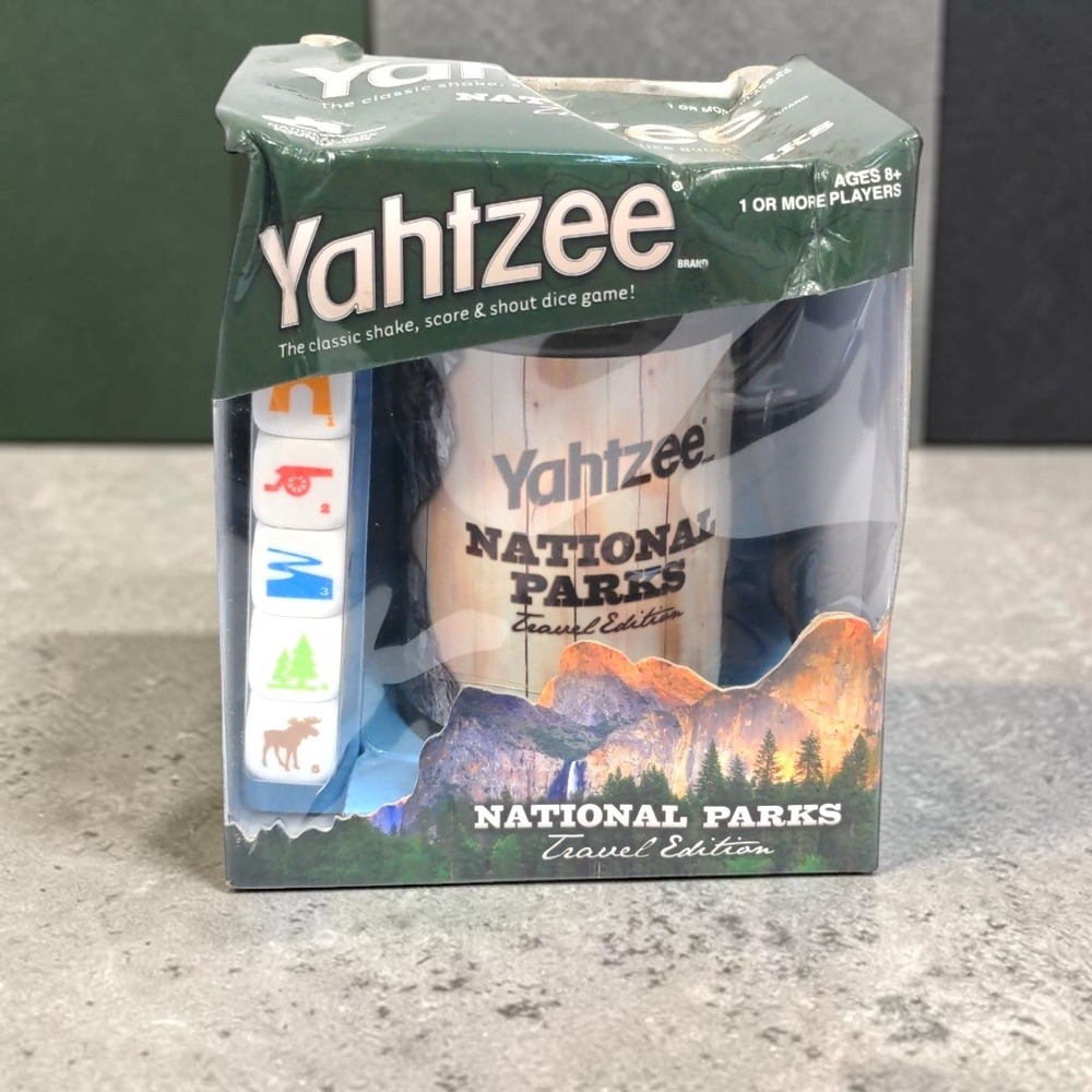 2014 Yahtzee National Parks Travel Edition Dice Game USAopoly New Box Damage